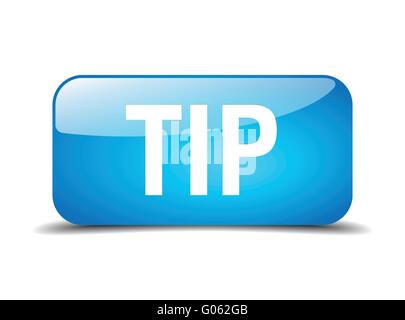 tip blue square 3d realistic isolated web button Stock Vector Image ...