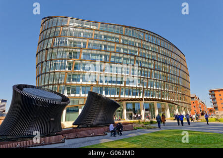 One Angel Square building in Manchester City Centre. The headquarters of the Co-operative Group. Stock Photo