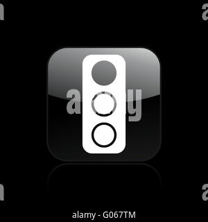 Vector illustration of single traffic light icon Stock Photo - Alamy