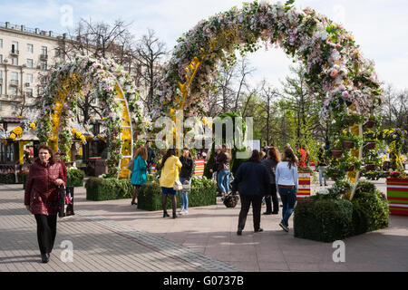 Russia, Moscow Spring Festival is under way on April 29, 2016. The ...