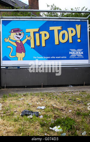 North London, 29 April 2016 - Halifax advert outside Manor House underground station, North London. Credit:  Dinendra Haria/Alamy Live News Stock Photo