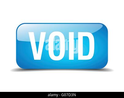 void blue square 3d realistic isolated web button Stock Vector