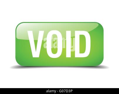 void green square 3d realistic isolated web button Stock Vector