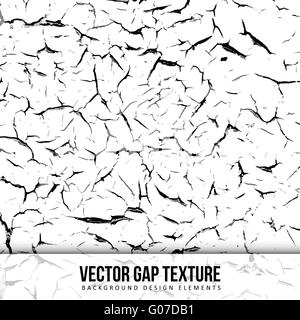 Gap texture. Old color. Vector background. Chipped wall. Stock Vector