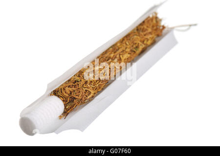Hand rolled cigarette Stock Photo