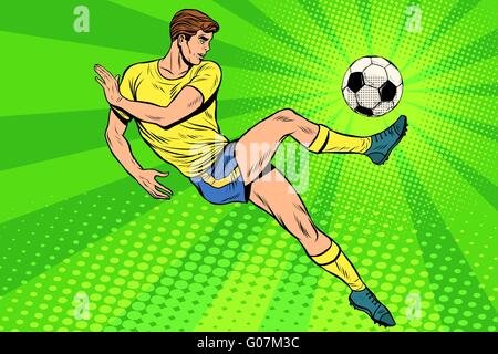 Football has a soccer ball summer sports games Stock Vector