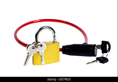Different Locks With Keys Stock Photo