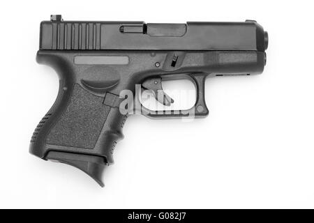 Black gun isolated on white background Stock Photo