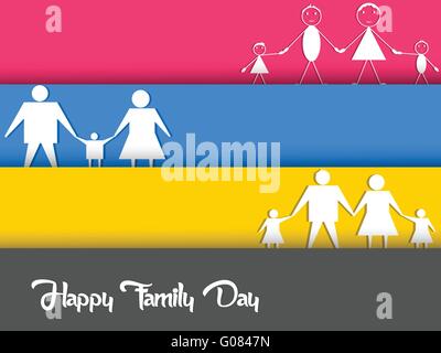 nice and beautiful abstract or poster for Family Day with nice and creative design illustration in a background. Stock Vector