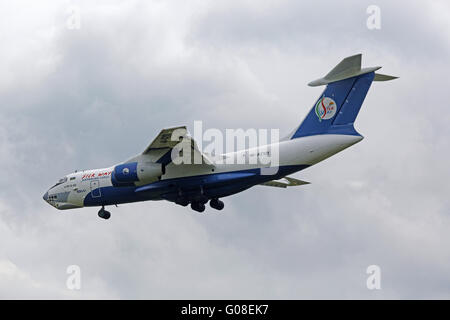 Ilyushin Il-76TD-90SW the Silk Way Stock Photo