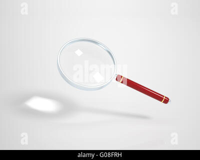 Magnifying Glass on white Background - Clipping Path included Stock Photo