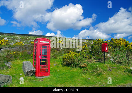 Telefone and letterbox in the mid of nowwhere Stock Photo