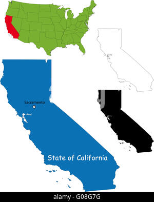 California map Stock Photo