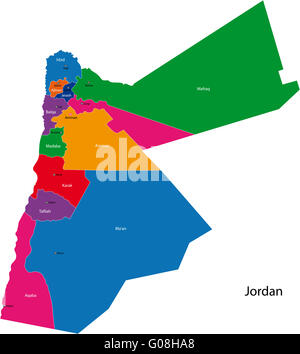 Jordan map Stock Photo