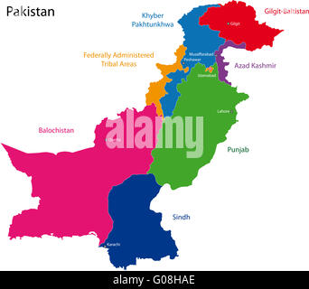 Pakistan map Stock Photo