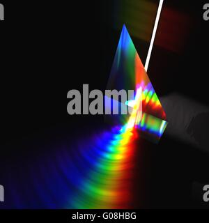 Prism and Lightbeam Stock Photo