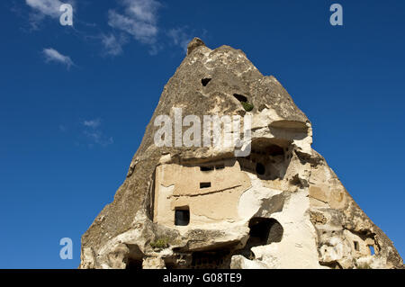 Decaying tuff rock formations, Goereme, Turkey Stock Photo