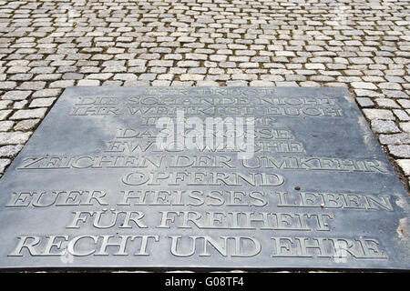 Memorial to german resistance in the Bendlerblock, Stock Photo