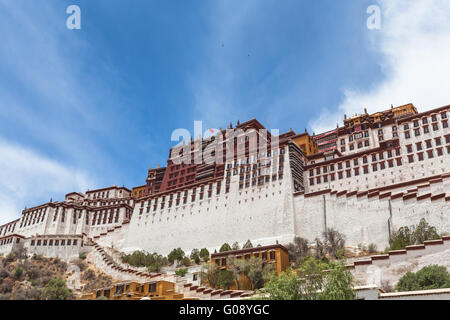 On the feet of Potala Palace in Lhasa of Tibet, China Stock Photo