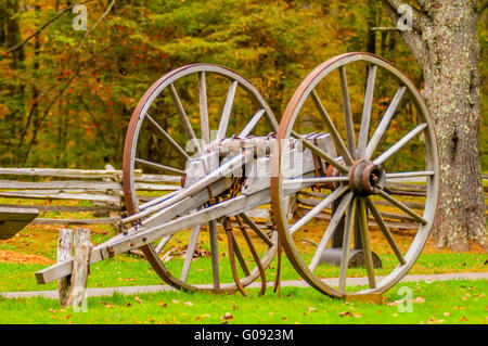 Virginia's Mabry Mill on the Blue Ridge Parkway in the Autumn season Stock Photo