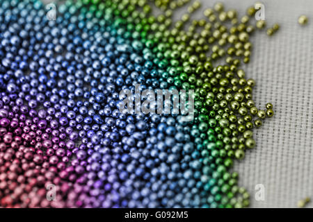 Pile multicolored balls of bead suitable for Background and texture Stock Photo
