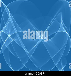 Blue waves as a beautiful abstract background Stock Photo