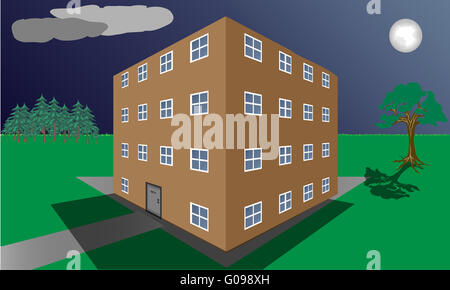 Generic Brown Building Stock Photo