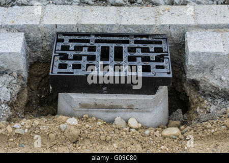 Road works – drainage Stock Photo