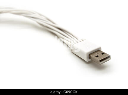 usb charging plugs on a white background Stock Photo