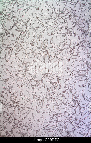 Vintage pink damask seamless floral pattern background Stock Photo
