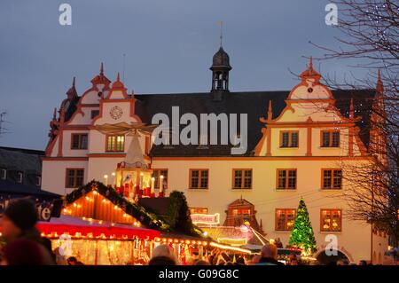 Darmstadt christmas market Stock Photo