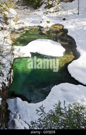 The River of the Year Argen in Winter Stock Photo