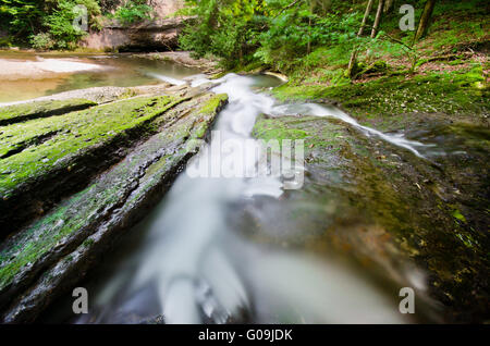 The river Argen in the Eistobel Stock Photo