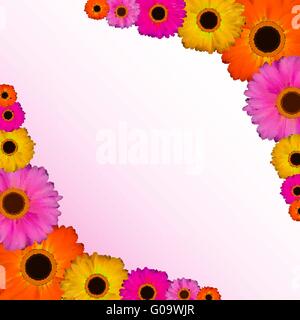 Gerbera Flower Natural Background Vector Illustration Stock Vector