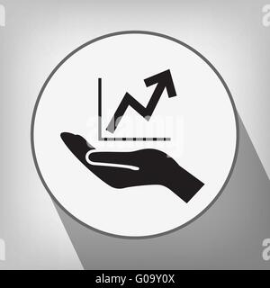 graph in hand icon Stock Vector Image & Art - Alamy