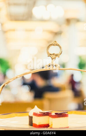 Afternoon High Tea Time at Peninsula Hong Kong Stock Photo