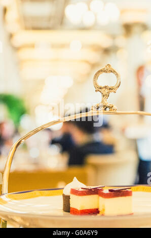 Afternoon High Tea Time at Peninsula Hong Kong Stock Photo