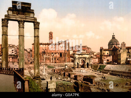 Forum Romano, Rome, Italy, circa 1900 Stock Photo