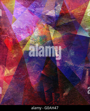 abstract polygonal mixed media Stock Photo
