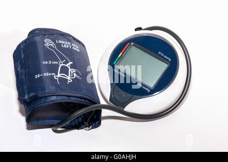 Household blood pressure monitor isolated against Stock Photo