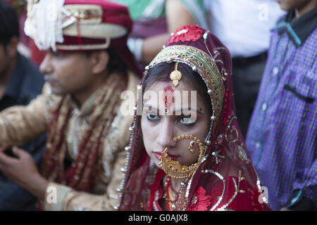 Bride and bridegroom, North India Stock Photo
