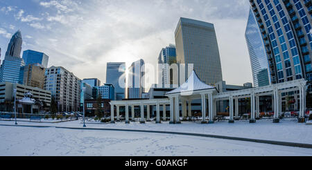 rare winter scenery around charlotte north carolina Stock Photo