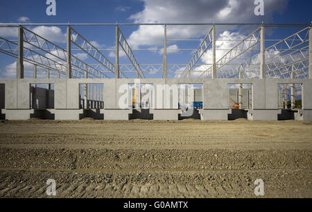 Construction of a logistics center Stock Photo