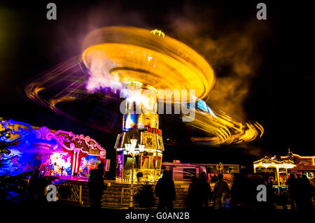 swing carousel at Hamburger DOM Stock Photo