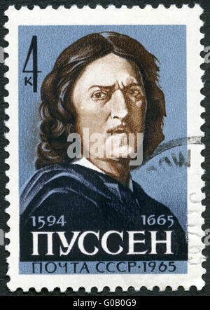 USSR - 1965: shows Nicolas Poussin (1594-1665), French Painter Stock Photo