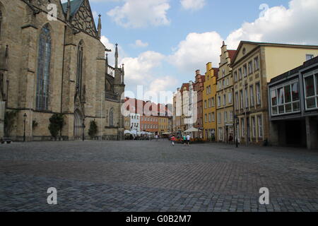 the Town Hall Square in Osnabrück Stock Photo