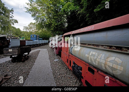 Mines and railroad museum field, Witten, Germany Stock Photo