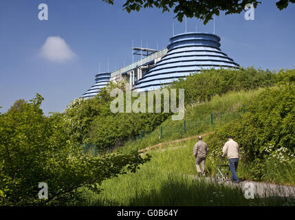 Two people at the treatment plant, Kamen, Germany Stock Photo