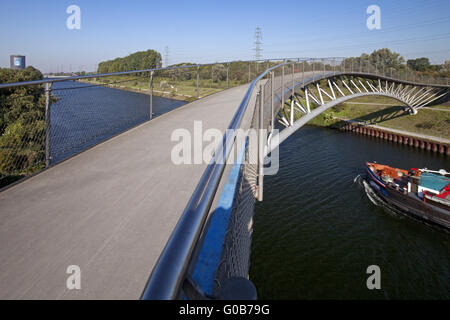 Bridge over the Rhine Herne Canal in Oberhausen Stock Photo