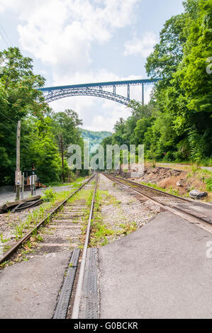 West Virginia's New River Gorge bridge carrying US 19 Stock Photo